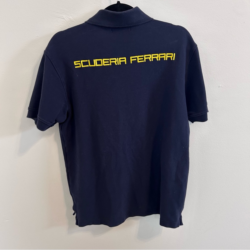 Ferrari Formula One Navy Blue Mens Polo Shirt Size Large Scuderia - Picture 3 of 6